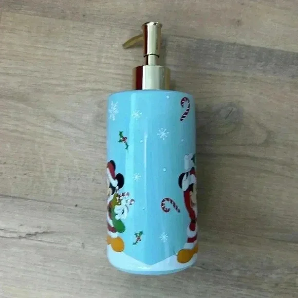 Disney Holiday Christmas lotion pump featuring Santa Mickey and Minnie EUC - Picture 4 of 9